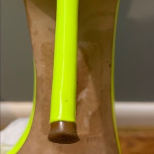 Manolo Blahnik Neon T-Strap Sandals